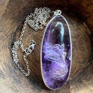 Beautiful Amethyst Enhydro Crystal Pendant